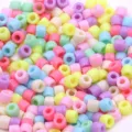 Kleurrijke plastic kralen pastelkleuren mix voor kinderen DIY sieraden maken knutselen - 5-Cilinder