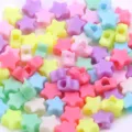 Kleurrijke acryl ster kralen voor kinder DIY handwerk, gemengde afstandskralen. - 6-Ster Medium