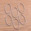 Breloques de lunette ovales en acier inoxydable, 6 pcs DIY fabrication de bijoux métal argent. - Style Ovale (Grand)
