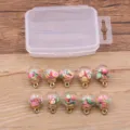 DIY glass ball pendants with fruit slices and storage box for handmade jewelry accessories crafts - Fruit Slice Glass Ball Style (23G3-1)