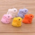 Breloques de lapin en résine colorée jolis pendentifs d'animaux DIY pour colliers - Lapin de Dessin Animé (1G04)