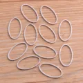 Lot de pendentifs lunette ovale en acier inoxydable pour bijoux DIY en résine. - Style Ovale (Moyen)