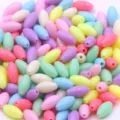 Kleurrijke acrylhars afstandskralen voor kinder DIY ambachten sieraden maken 50st - 9-Ovale Rijstkraal
