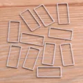 Pendentifs rectangulaires ouverts en acier inoxydable pour fabrication de bijoux DIY. - Style Rectangulaire (Moyen)