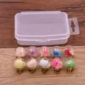 DIY glass ball pendants with dried flowers and storage box set for handmade jewelry crafting. - Preserved Flower and Bead Style (21G3-1)