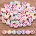 Perles en resine acrylique colorees etoile coeur lune fleur pour bijoux diy enfants jeux - Style Blanc avec Formes Colorées (15) / Pack de 100 / Mélange Multicolore