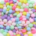 Kleurrijke acrylhars gefacetteerde afstandsralen pastel DIY ambacht sieraden maken pakket - 14-Plat Rond Gefacetteerd