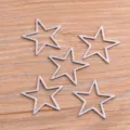 Lunettes ouvertes étoile en acier inoxydable pour bijoux DIY, 5 pcs cadres géométriques artisanat. - Étoile Pentagramme (Grand)