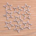 Breloques de lunette ouvertes en étoile creuse en acier inoxydable pour fabrication bijoux - Style Étoile / M