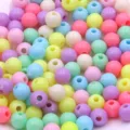Kleurrijke ronde acrylhars knutselkraal voor DIY sieraden maken kinderen 50st - 17-Rond Groot