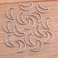 Pendentifs Breloques Lune Creuse en Acier Inoxydable DIY Fabrication de Bijoux - Style Lune / S