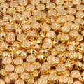 Perles de lettres en acrylique doré en vrac pour la fabrication de bijoux DIY. - Perles Alphabet Dorées Plaquées (24) / Pack de 100