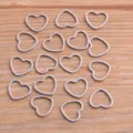 Pendentifs creux de coeur en acier inoxydable bricolage bijoux fabrication lunette ouverte - Style Coeur / S