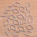 Acier inoxydable diamant ouvert bezel charmes DIY géométrique bijoux fabrication composants - Style Losange (Petit)