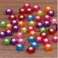 Perles en etoile acrylique colorees pour bricolage bijoux enfants lot multicolore - Perles Étoile Translucides Colorées (27) / Pack de 100