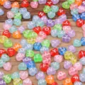 Perles de coeur en resine acrylique coloree avec lettres pour loisirs creatifs DIY enfants. - Perles Intercalaires Alphabet Cœur Couleurs Mixtes (28) / Pack de 100