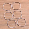 Breloques de lunette géométriques en acier inoxydable pour bijoux DIY, pendentifs carrés arrondis. - Style Quadrilatère (Grand)