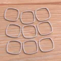Pendentif cadre géométrique carré en acier inoxydable pour fabrication de bijoux DIY et artisanat. - Style Quadrilatère (Moyen)
