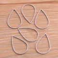 Breloques de lunette ouvertes en forme de goutte en acier inoxydable pour bijoux DIY résine - Style Goutte d'eau (Grand)