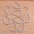 Charmes de lunette en forme de larme en acier inoxydable, pendentif de cadre ouvert pour bricolage. - Style Goutte d'eau (Moyen)