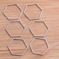 Breloques de lunette géométriques hexagonales en acier inoxydable pour bijoux DIY. - Style Hexagone (Grand)