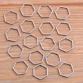 Breloques de cadres géométriques hexagonaux en acier inoxydable pour fabrication de bijoux. - Style Hexagone (Petit)