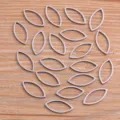 Breloques en acier inoxydable losange serti bricolage bijoux fabrication géométrique - Style en Forme d'œil (Petit)