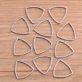 Lunette triangulaire en acier inoxydable DIY pendentif dos ouvert résine artisanat bijoux fournitures - Style Triangle (Moyen) / 1 Pièce