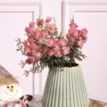 Bouquet di fiori artificiali protea con vaso in ceramica per decorazione casa ufficio matrimonio - Borgogna