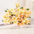 Bouquet di gigli artificiali fiore di simulazione decorazione casa oggetti di scena - Champagne