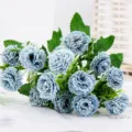 Meraviglioso bouquet di fiori di lillà artificiali blu fiori finti per decorazione casa - Blu