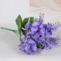 Fiore di seta giacinto viola artificiale mazzo 5 forche per matrimonio decorazione variante - Viola chiaro