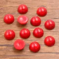 Red Synthetic Turquoise Cabochons Round Flatback Stones Jewelry Making DIY Accessories - 10mm / Red