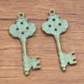 Vintage bronze alloy key charms pendant DIY handmade jewelry making accessories - 3 Key 20X51mm 3.9g / 1 Piece