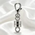Chiusura magnetica per collana in argento gancio accessorio gioielli fai da te per braccialetto. - Chiusura a Moschettone + Chiusura Magnetica / 12mm / Oro palladio