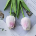 Bouquet di fiori artificiali in PU mini tulipano per decorazione domestica e matrimonio. - rosa ciliegia