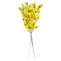 Fiori di forsizia artificiali in seta gialla 11 rami finti decorazione per la casa giardino - Gelsomino invernale a stelo singolo, 11 forcelle e 77 fiori
