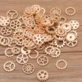 Mini steampunk lega meccanica ingranaggio ciondoli mix per la creazione di gioielli DIY. - Oro EKC 100g / 100g