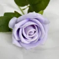 Single stem lavender artificial velvet rose for home wedding decoration - 7cm Style / Violet