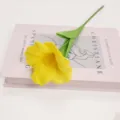 Künstliche Tulpe Einzelblume künstliche Pflanze Heimdekor gelber Blumenstrauß naturgetreues Gesteck - Gelb