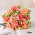 Bellissimo mazzo di crisantemi pompon artificiali fiori finti decorazione da scrivania - Rosa