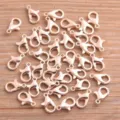 100pcs rose gold lobster clasps 8x12mm metal jewelry findings for DIY bracelets necklaces making. - Rose Gold