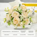 Bouquet de fleurs de pivoine artificielle en soie decoration interieure mariage fete - Champagne