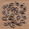 DIY Alloy Lobster Clasps Necklace Bracelet Jewelry Findings 8x12mm Dark Gunmetal DIY Craft - Gunmetal Black