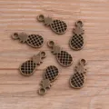 Bronze pineapple metal charms pendants for DIY jewelry making handmade craft accessories detail view - Bronze