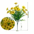 Bouquet di fiori artificiali di eucalipto giallo per decorare la casa, altezza 36 cm. - Violette (Giallo)