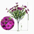 Mazzo di fiori artificiali eucalitto viola in seta finte piante decorazione 36cm - Violette (Rosso loto)