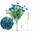 Bouquet di fiori artificiali eucalipto viola 7 rami decorazione per casa 36cm - Violette (Blu)
