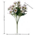 Bouquet di fiori di margarite rosa artificiali per decorazione casa, seta plastica. - Margherite a foglia grande (Rosa)
