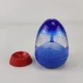 Vulkan Eierschale Fluessigkeit Sanduhr Detail, kreatives Oeluhr Ornament fuer Heimdekoration. - Blauer Sand